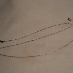 10K White Gold 19" Thin Chain